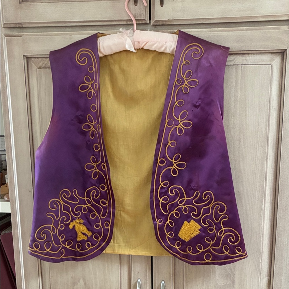 Lions Club International 60’s Purple and Gold Embroidered Vest